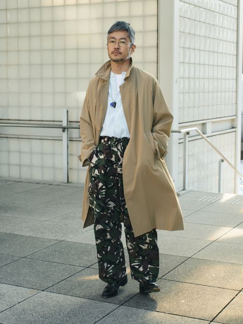 エディフィス　LA BOUCLE バルカラーシャンブレーツイルコート LA BOUCLE / ラブ―クル】バルカラー シャンブレー ツイルコートの