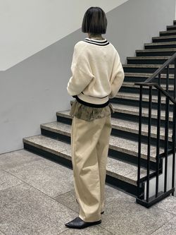 追加4》【金子綾さん着用】CP タックチノパンツのコーディネート