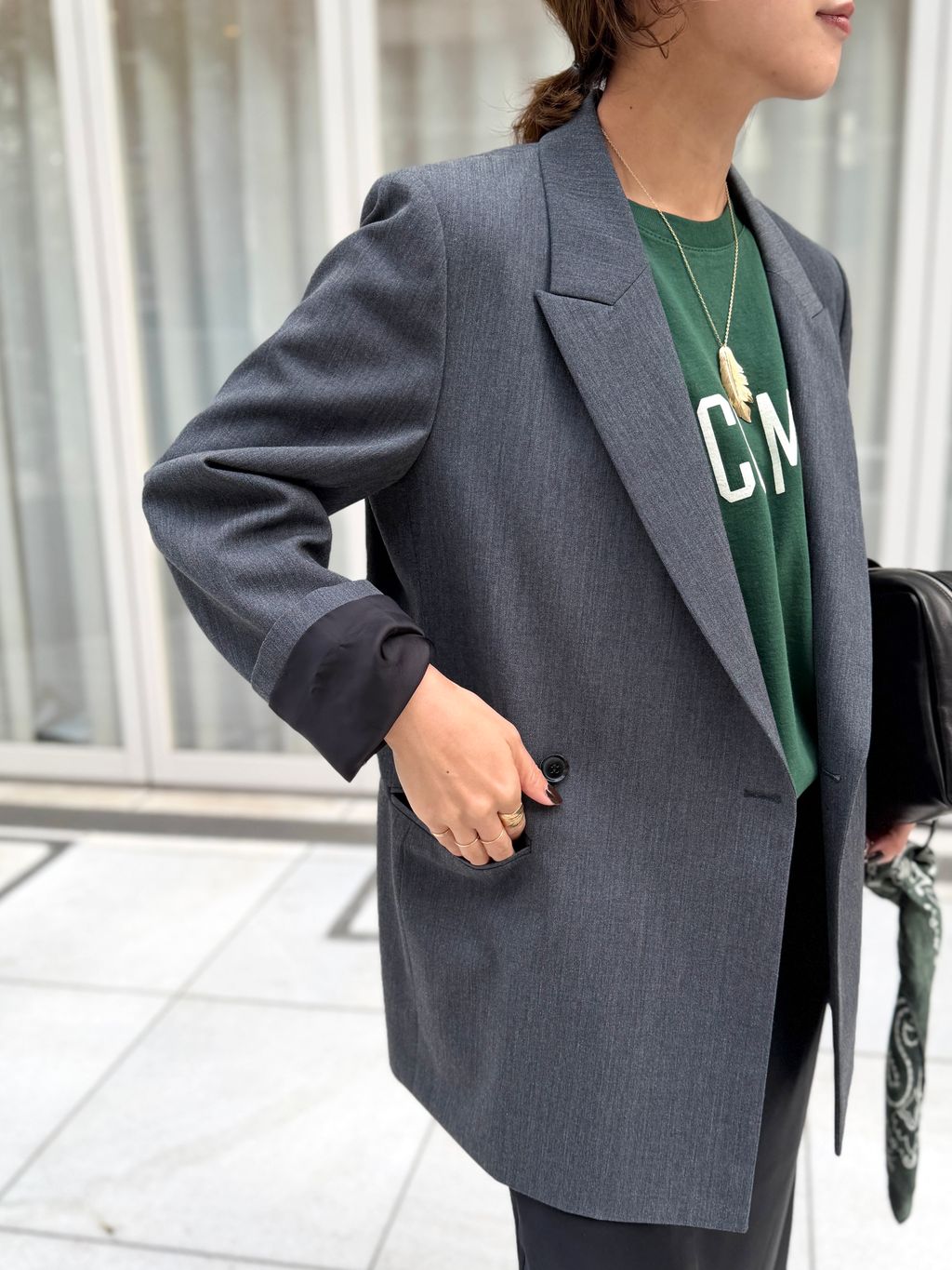 DOUBLE BREASTED JACKETのコーディネートスナップ（PR Sasaki）｜L