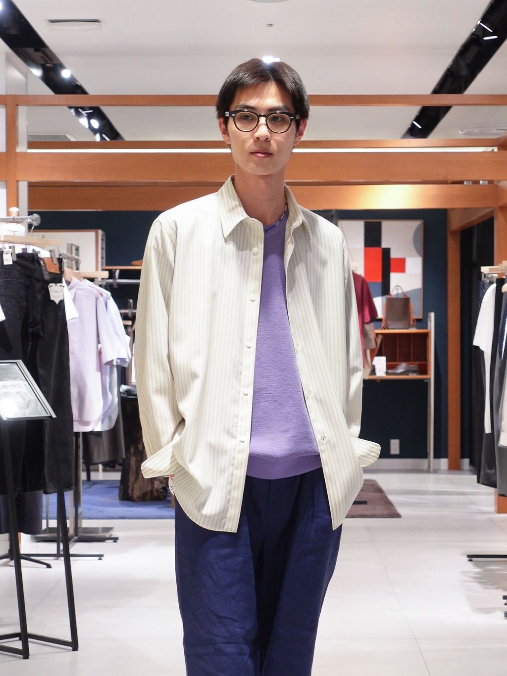 AURALEE (オーラリー) SUPER FINE WOOL STRIPE SHIRTのコーディネート