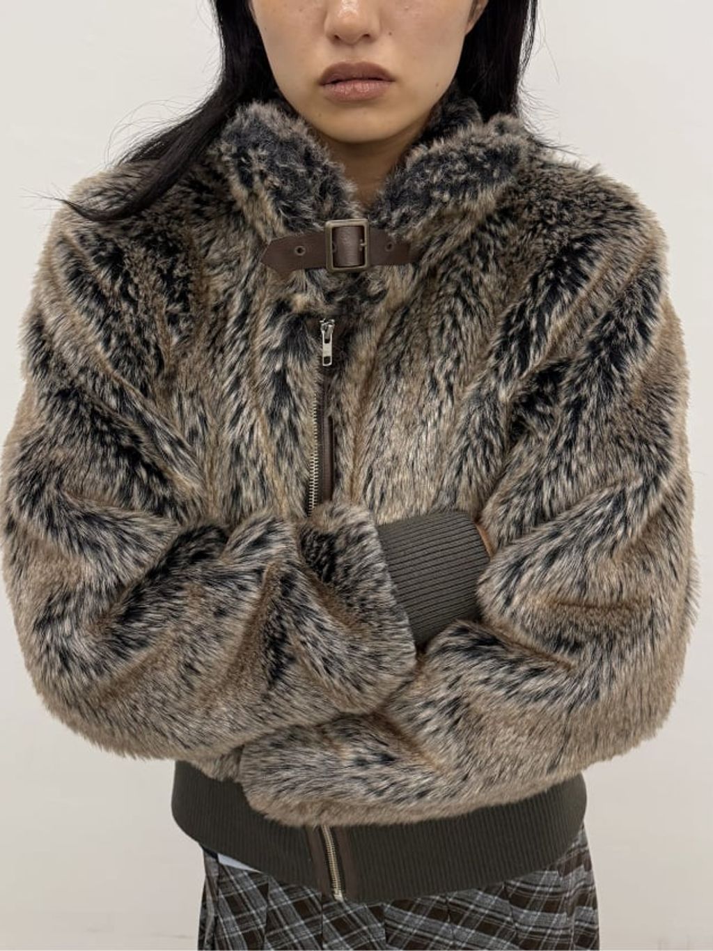 フェイクファーブルゾンのコーディネートスナップ（Oriens Official