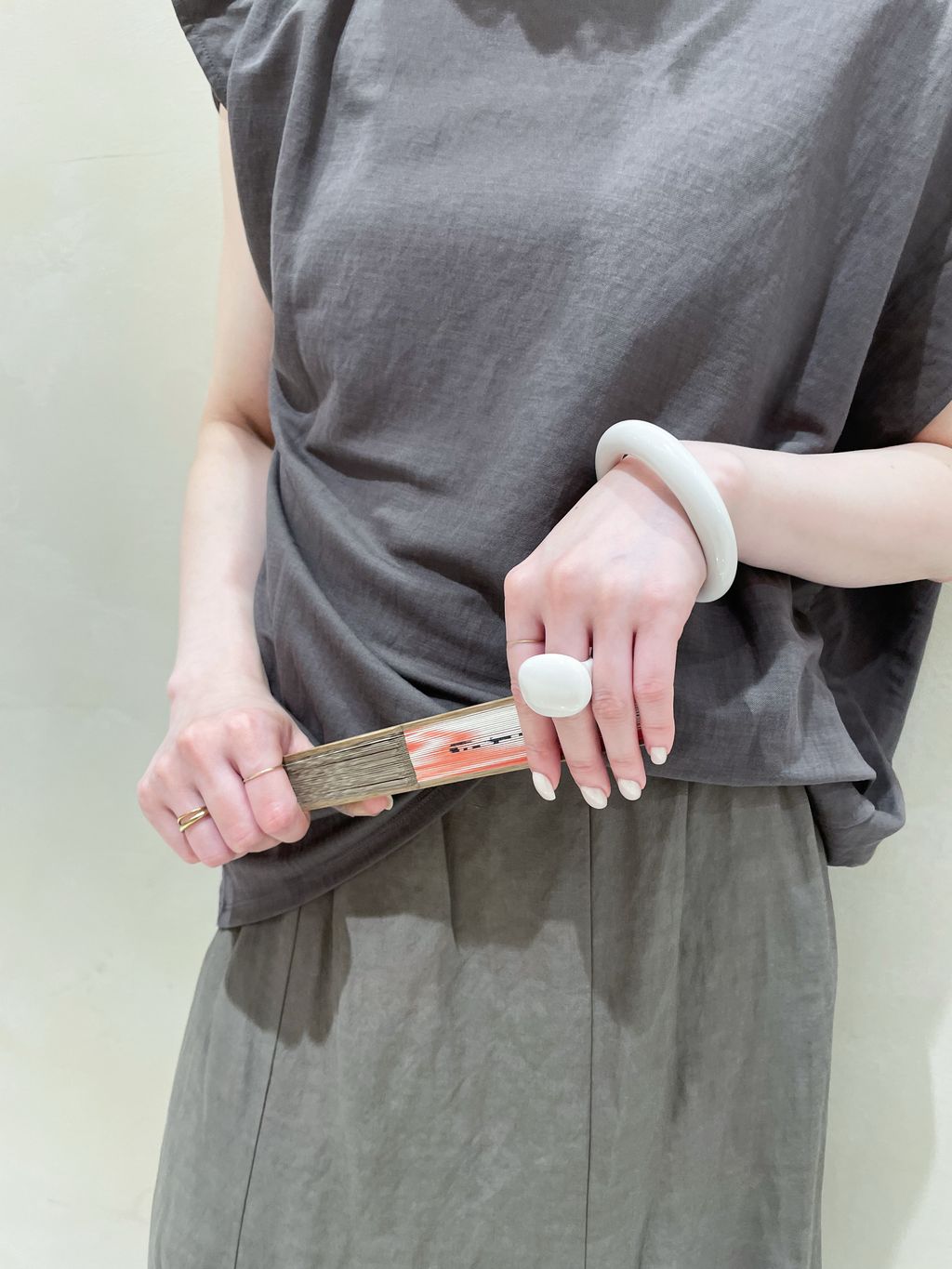 Sleeveless gather TEEのコーディネートスナップ（natsune）｜Plage