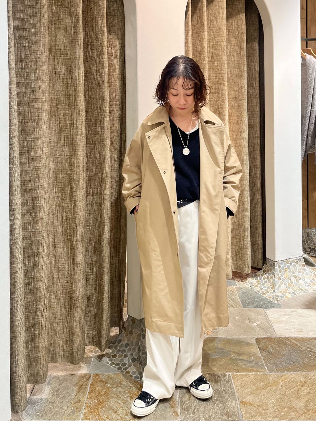 ≪追加≫撥水ポンチョトレンチコート 2のコーディネートスナップ（yoko