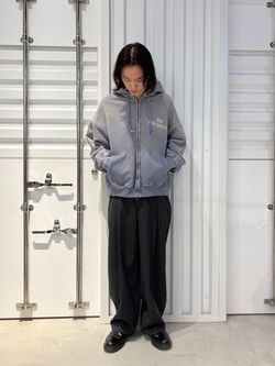 【新品】BOWWOW JOHN HOODIE ネイビー エイジング加工　Mサイズ BOWWOW / バウワウ THE DITC JOURNAL ZIP HOODIE AGEDのコーディネート