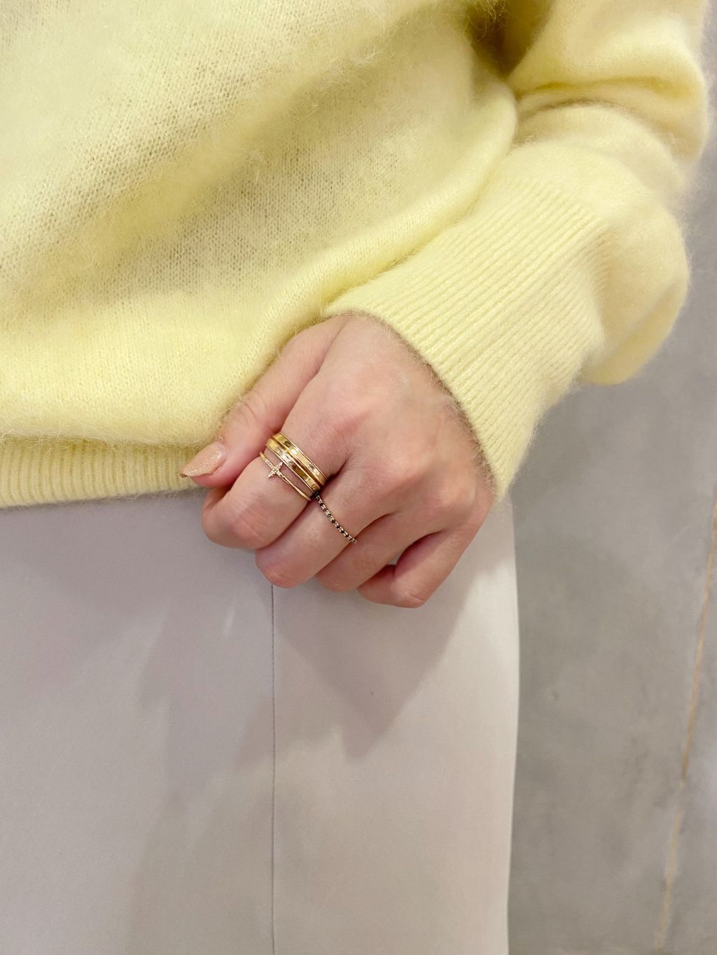 スライスオニキスダイヤネックレス K10のコーディネートスナップ