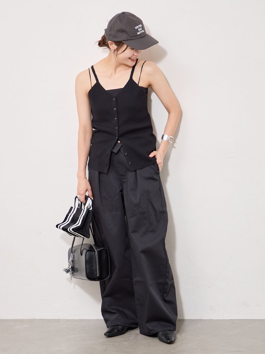 追加予約》WASHABLE コットンシルクミックス2WAYキャミソールの