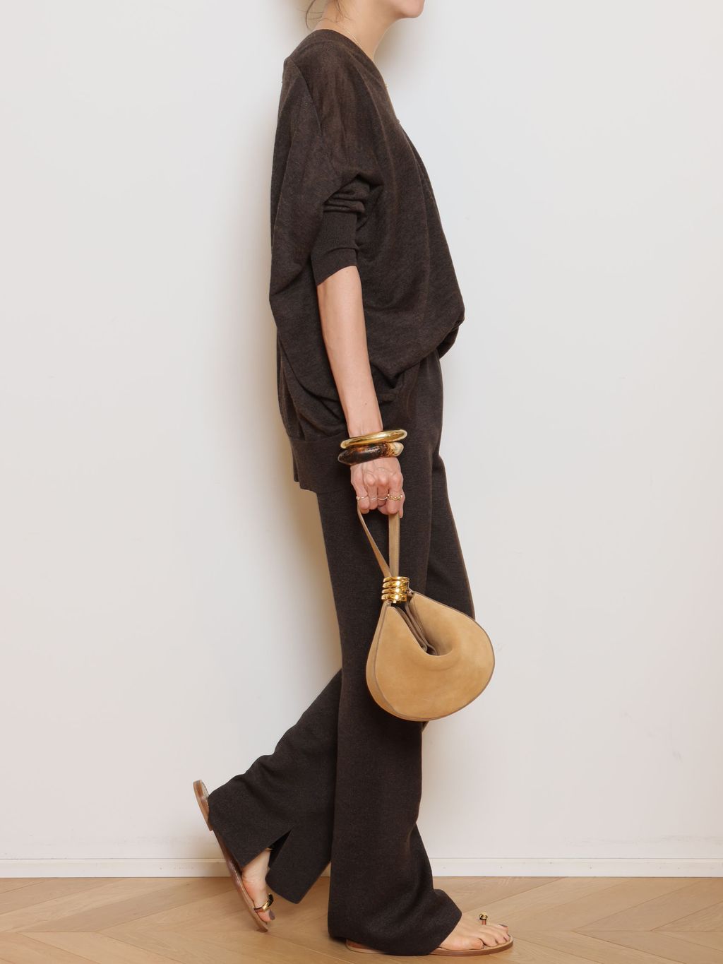 AMANU/アマヌ】THE ZAMBIA STACKED RING バッグ(SUEDE)の