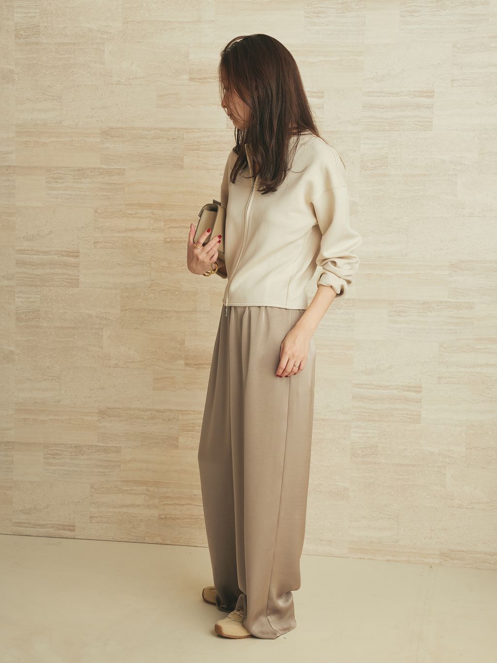 Ponte ZIP プルオーバーのコーディネートスナップ（Nene）｜Plage