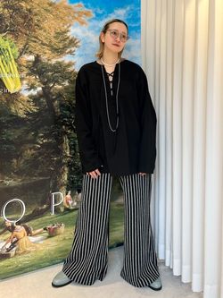 THE MOOD]レースアップロングTシャツ（Tシャツ／カットソー
