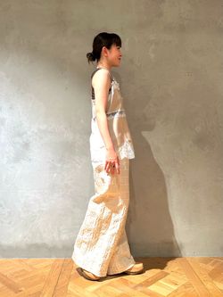 IENA LA BOUCLE サテンレースコンビキャミソールのコーディネート