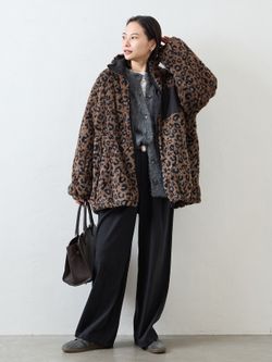 レオパード/ムジ ブルゾンのコーディネートスナップ（murakamifuna