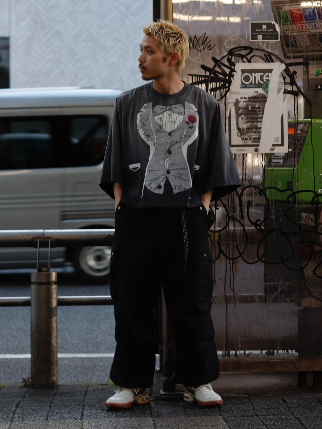トップス doublet for WISM CHARGE-T XL doublet / ダブレット WISM別注 TUXEDO BALLOON T-SHIRTの