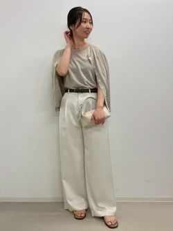 フレンチリネン7分袖カーディガンのコーディネートスナップ（kodaka