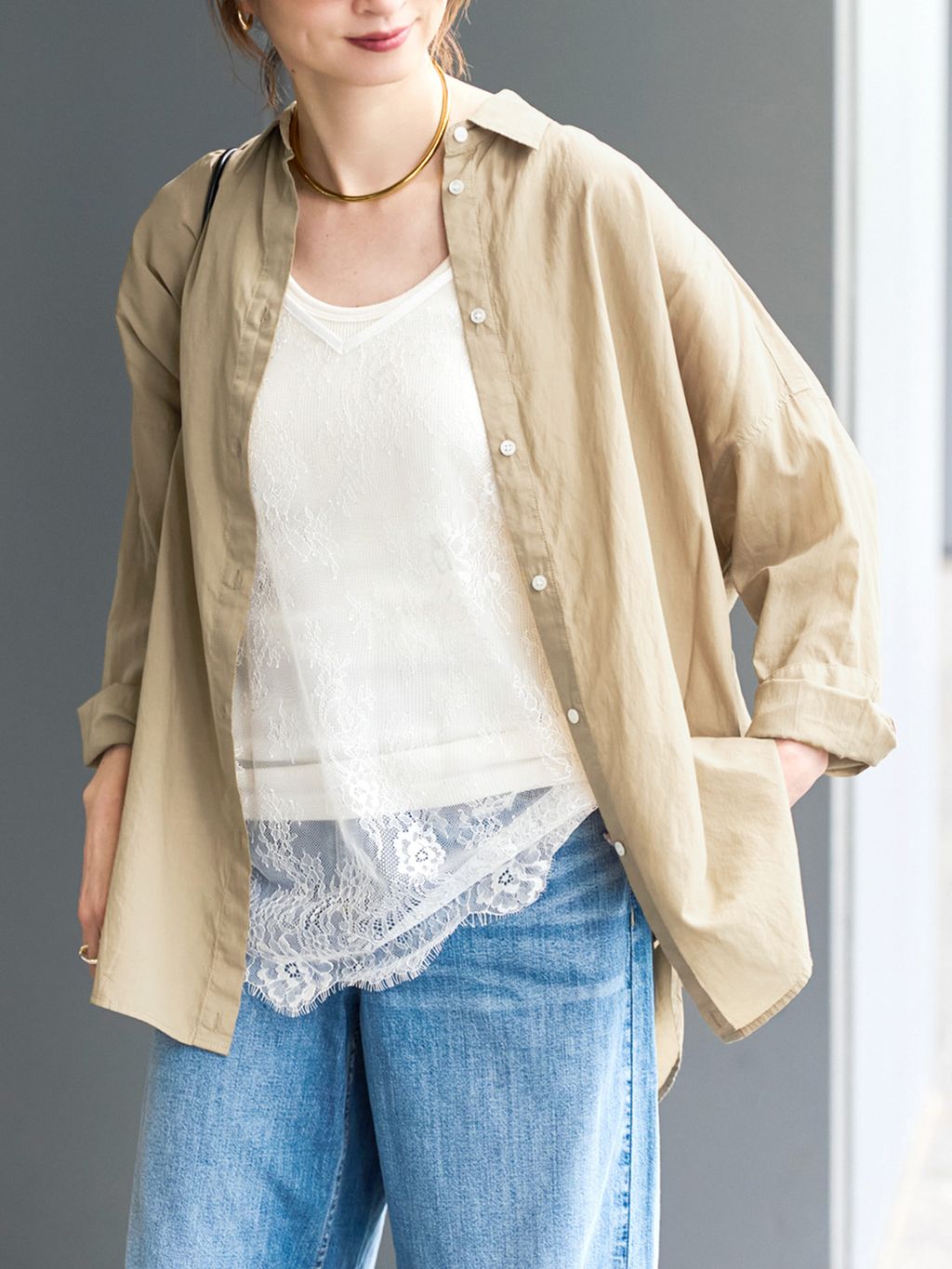 新色有り / 追加》ガーメントダイカシュクールシャツのコーディネート
