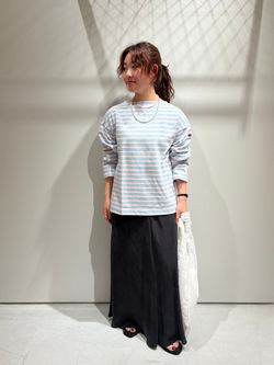 手洗い可》ハイブリッドリネンイージーパンツのコーディネートスナップ