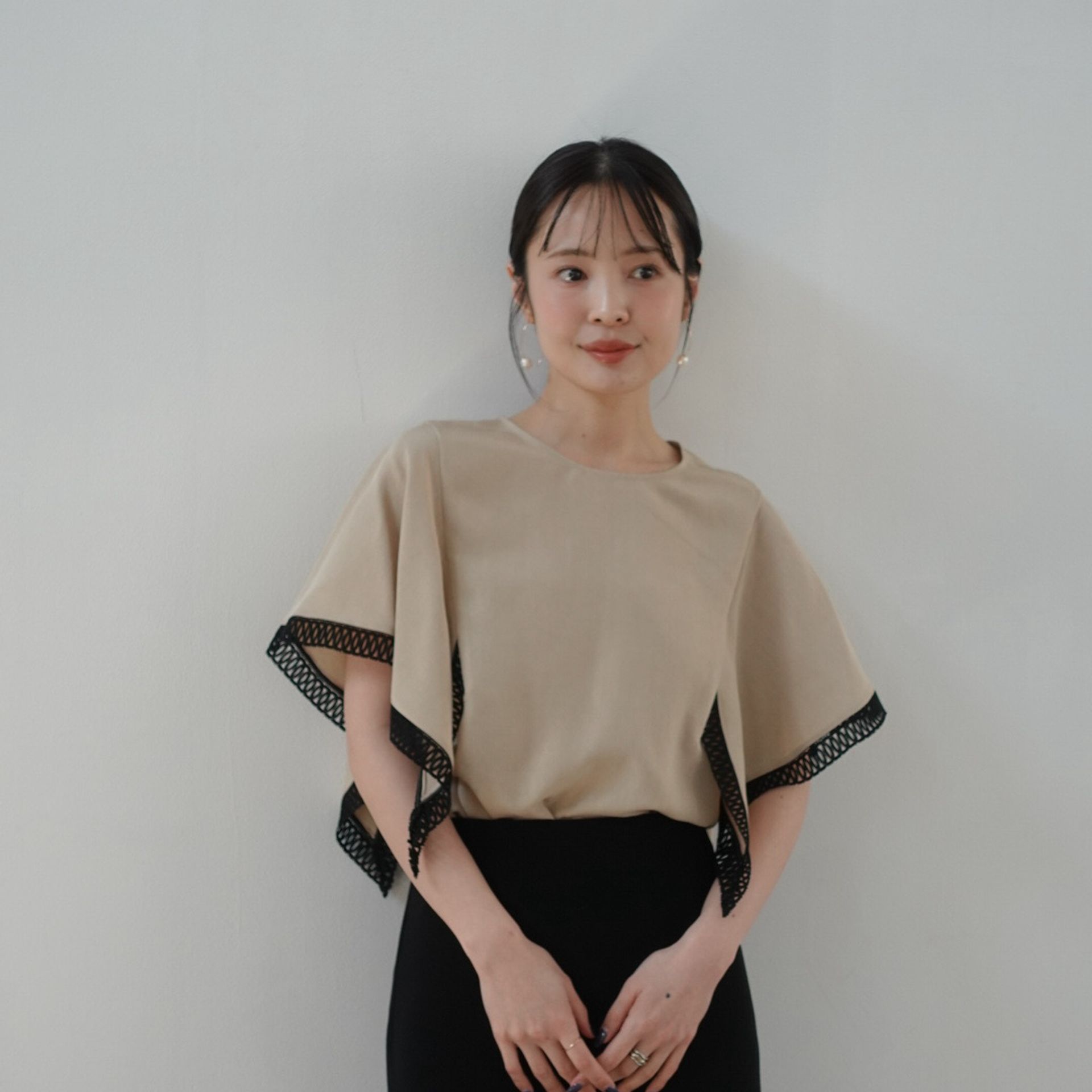 麻ストレッチキャミソールワンピースのコーディネートスナップ（minami