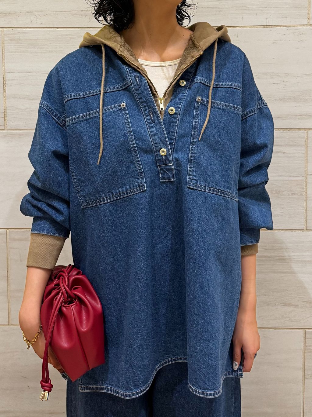 LE DENIM フィールドオーバーチュニックのコーディネートスナップ