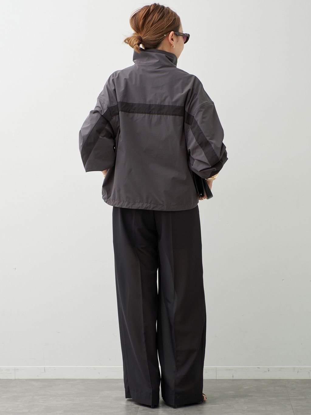 DEUXIEME CLASSE - LOHEN ローヘン エコナイロンブルゾン チャコールグレー C.GREY AMERICANA/アメリカーナ】 BLOUSONのコーディネートスナップ（MIO