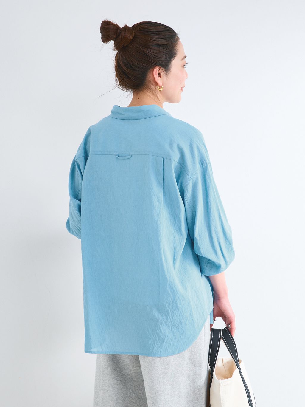 予約》手洗い可 / シアーヘザーオーバーシャツのコーディネート