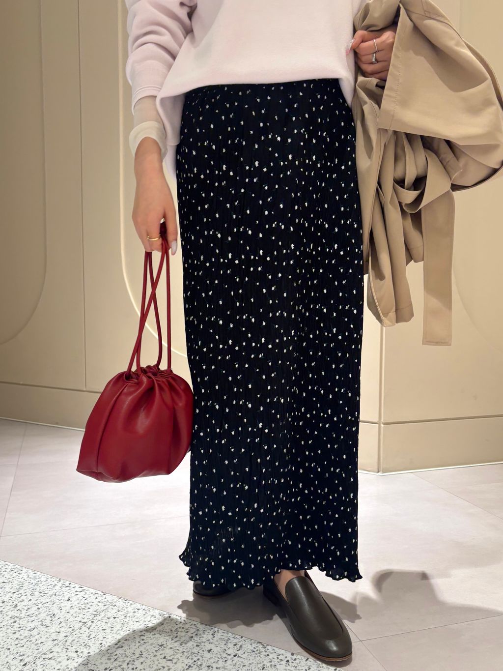 flower pleats アイラインスカートのコーディネートスナップ（suzuna