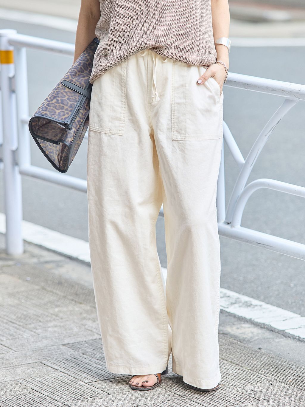 コットンリネン EASY Utility パンツのコーディネートスナップ（sangu
