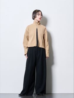 ASYMMETRIC PANEL RIB TOP：カーディガンのコーディネートスナップ 