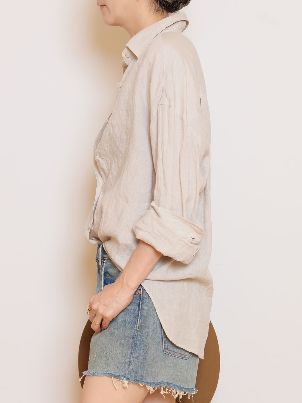 Linen シャツのコーディネートスナップ（MUSE）｜MUSE de Deuxieme