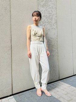 angielala LULU クロップドキャミのコーディネートスナップ（miyu
