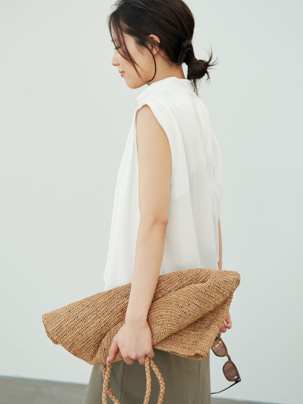 追加》RAFFIA BASKET バッグ 2のコーディネートスナップ（seri