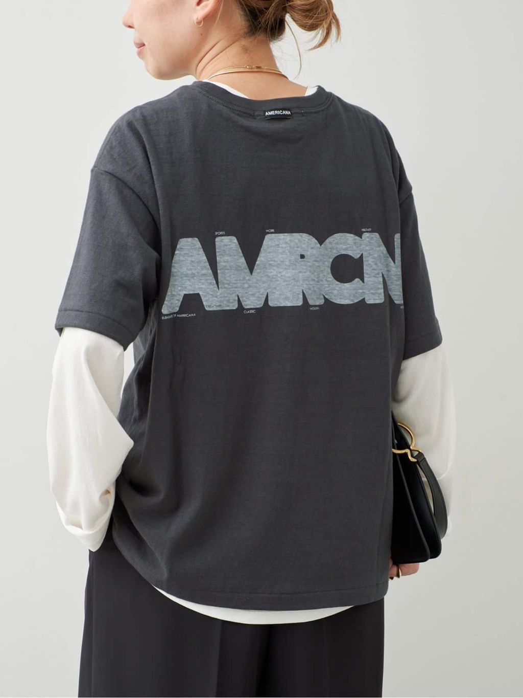 予約》【AMERICANA/アメリカーナ】AMRCN TEEのコーディネートスナップ