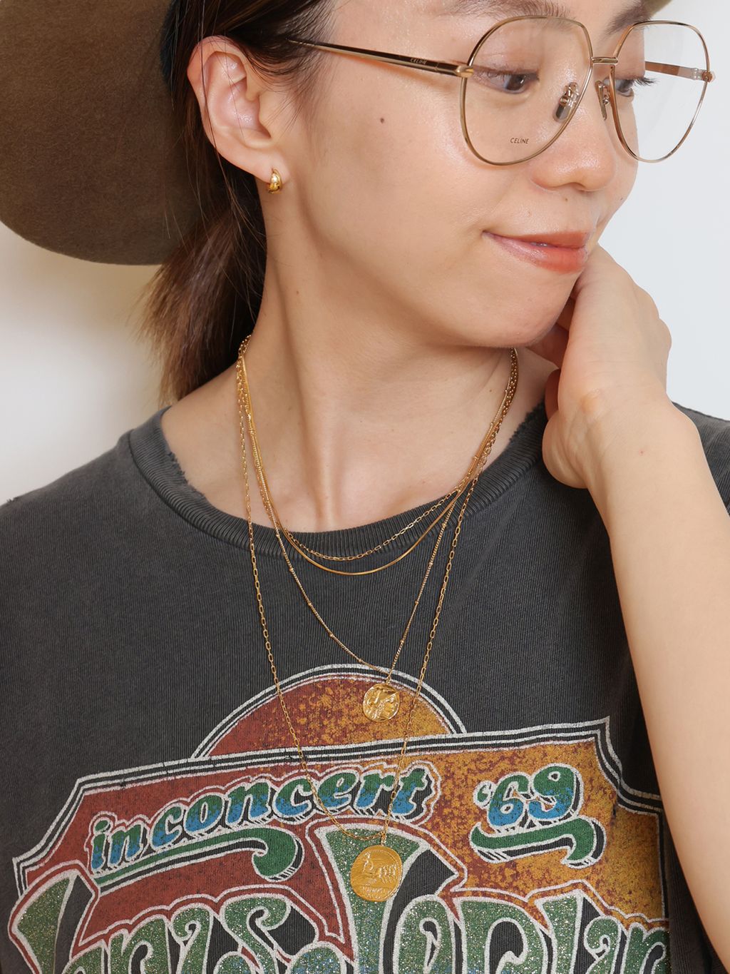 MADE WORN/メイドウォーン】Janis Joplin Tシャツのコーディネート