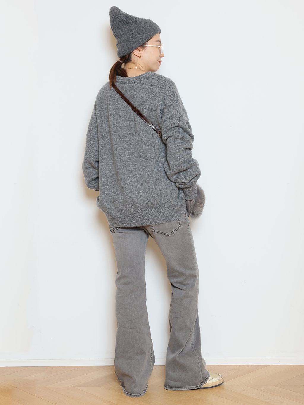 Cashmere Basic ニットのコーディネートスナップ（HASE）｜MUSE de