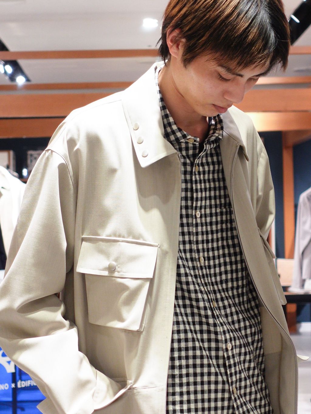 た*ぬ様 AURALEE オフホワイト コーディロイ シャツジャケット AURALEE (オーラリー) WOOL MAX CANVAS BLOUSONのコーディネート
