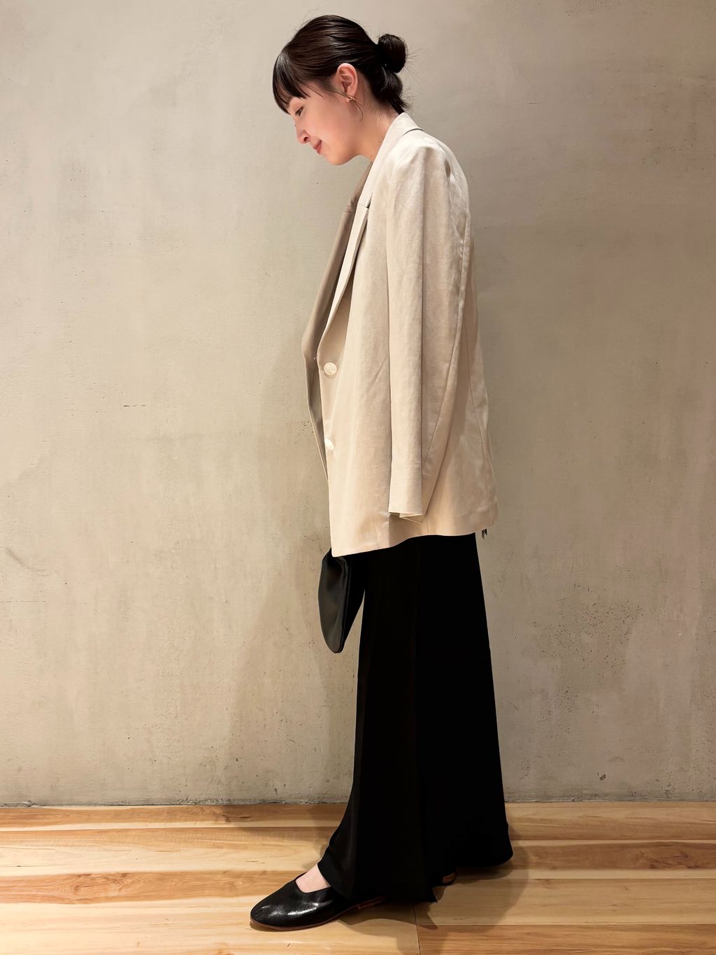レディース 24SS 定価3.5万 プラージュ 洗える リネン混 ダブル 