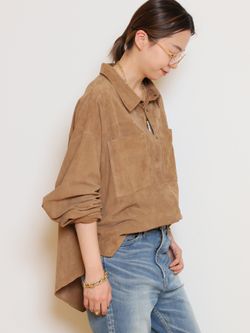 予約》【OneTeaSpoon/ワンティースプーン】SUEDE DARIA シャツ