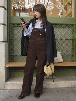 LEE /リー SLOBE別注 コーデュロイオーバーオールのコーディネート