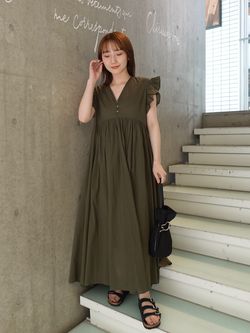コットンボイルフリルワンピースのコーディネートスナップ（ayano