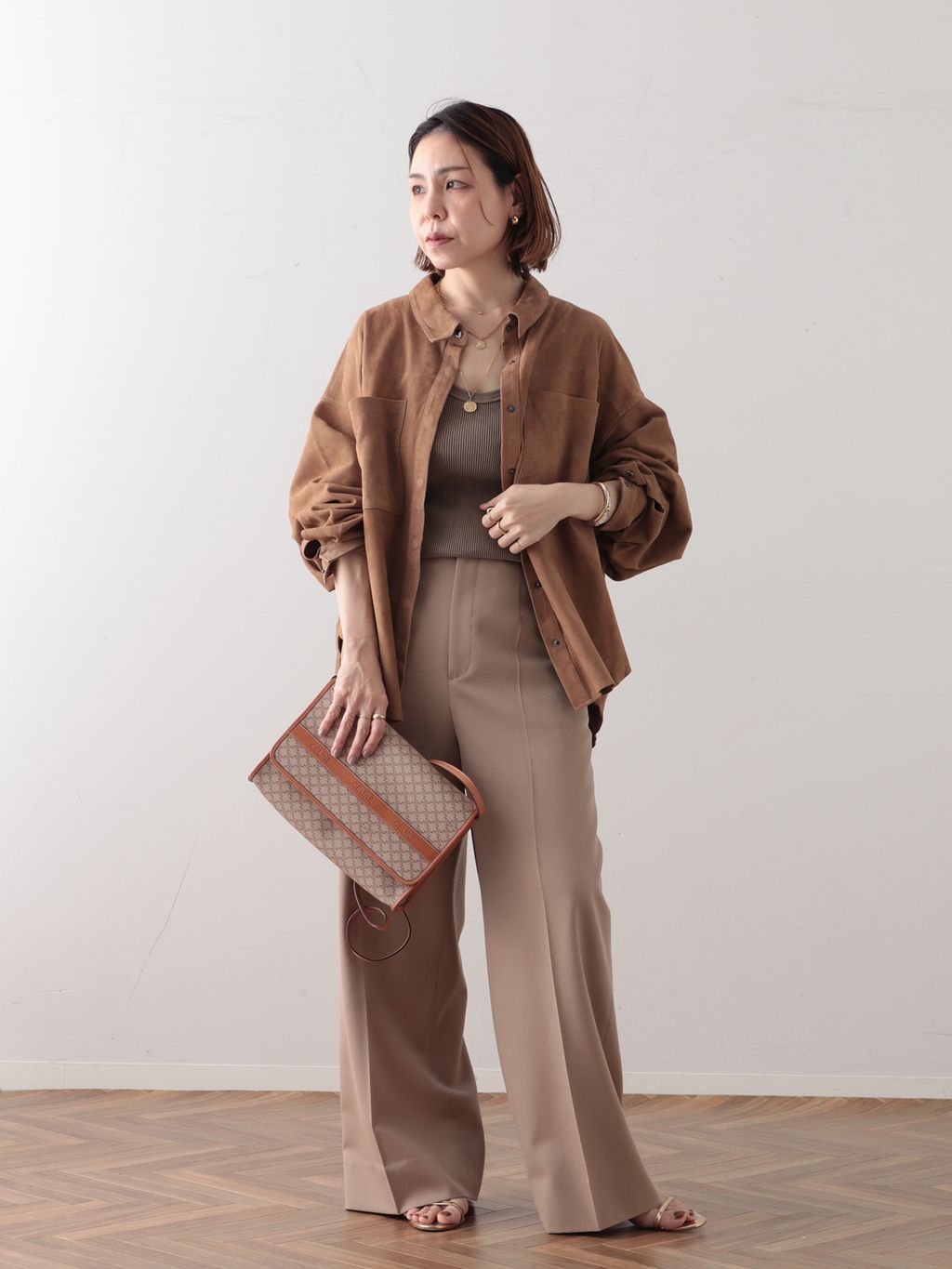 VINTAGE CELINE/セリーヌ】macadam ショルダーバッグのコーディネート