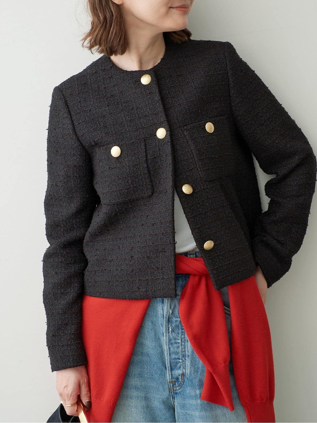 Tweed ブレザーのコーディネートスナップ（MIZU）｜Deuxieme Classe