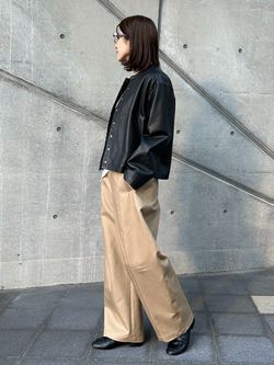 追加》シープクルーネックブルゾンのコーディネートスナップ（yodo