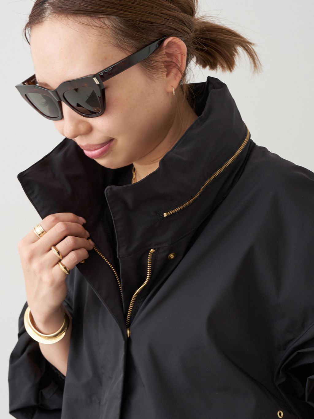 WASHED STAND ジップ ブルゾンのコーディネートスナップ（MIO