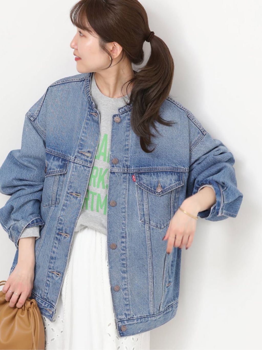 26SS新作］別注【LEVI'S】COLLARLESS XL TRUCKER：デニムジャケットの