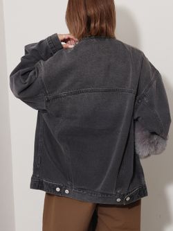 別注【LEVI'S】COLLARLESS XL TRUCKER BK：デニムジャケットの