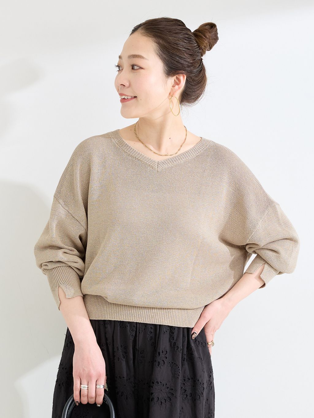 追加4予約》手洗い可 / アイレットレイヤーイージーワイドパンツの