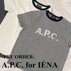 A.P.C. IENA別注 リンガーTシャツ 定価17600円 23253-1-97081 半袖Ｔシャツ カットソー 25SS オフホワイト レディース アーペーセー【中古】6-0118S♪ A.P.C. for IENA』別注リンガーシャツが予約スタート！｜IENA｜IENA