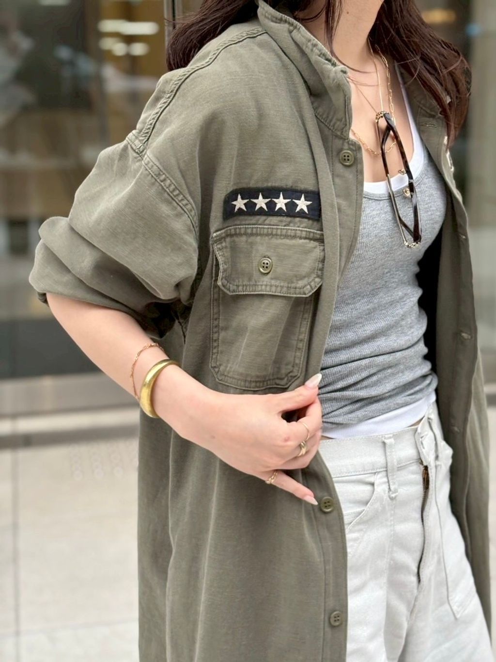 REMI RELIEF/レミ レリーフ】 MILITARY SHIRTS DRESSのコーディネート
