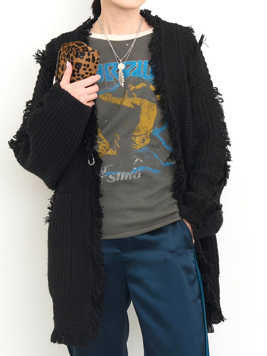 ★リヨンページ★ R13/アールサーティーン】 FRINGE CARDIGANのコーディネートスナップ