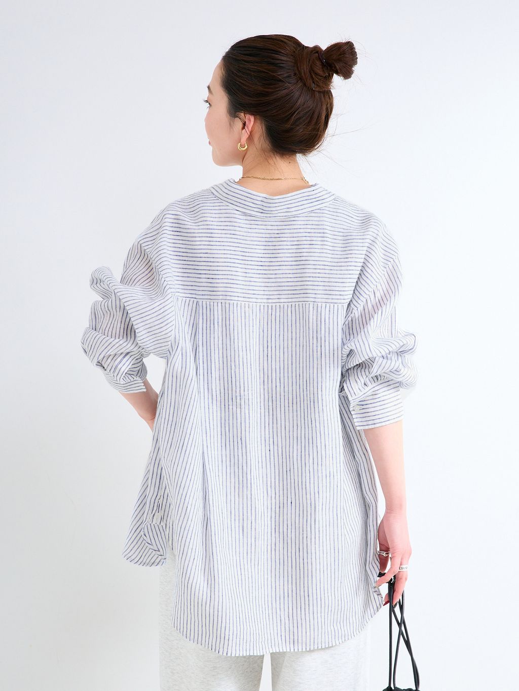 予約》《S/Mサイズ展開》手洗い可 / 2WAYフレンチリネンシャツの