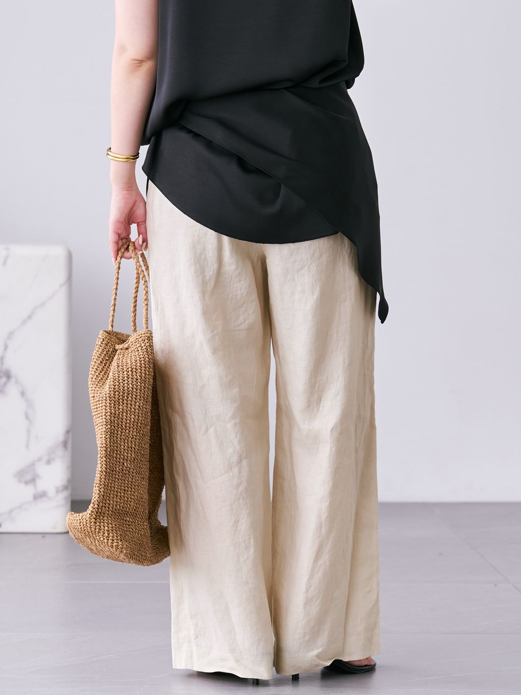 予約》dull satin scarf set タンクのコーディネートスナップ（chihiro