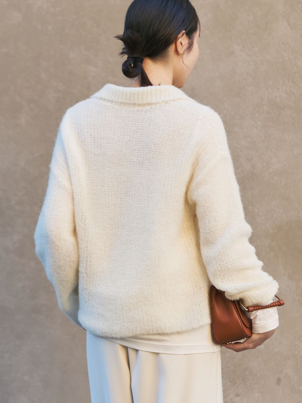 追加予約》ALPACA MIX BUTTON ニット 3のコーディネートスナップ